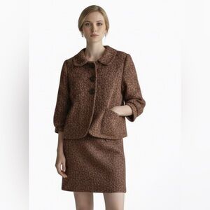 Semantiks Tweed Jacket & Skirt Set Wool Blend Size 2